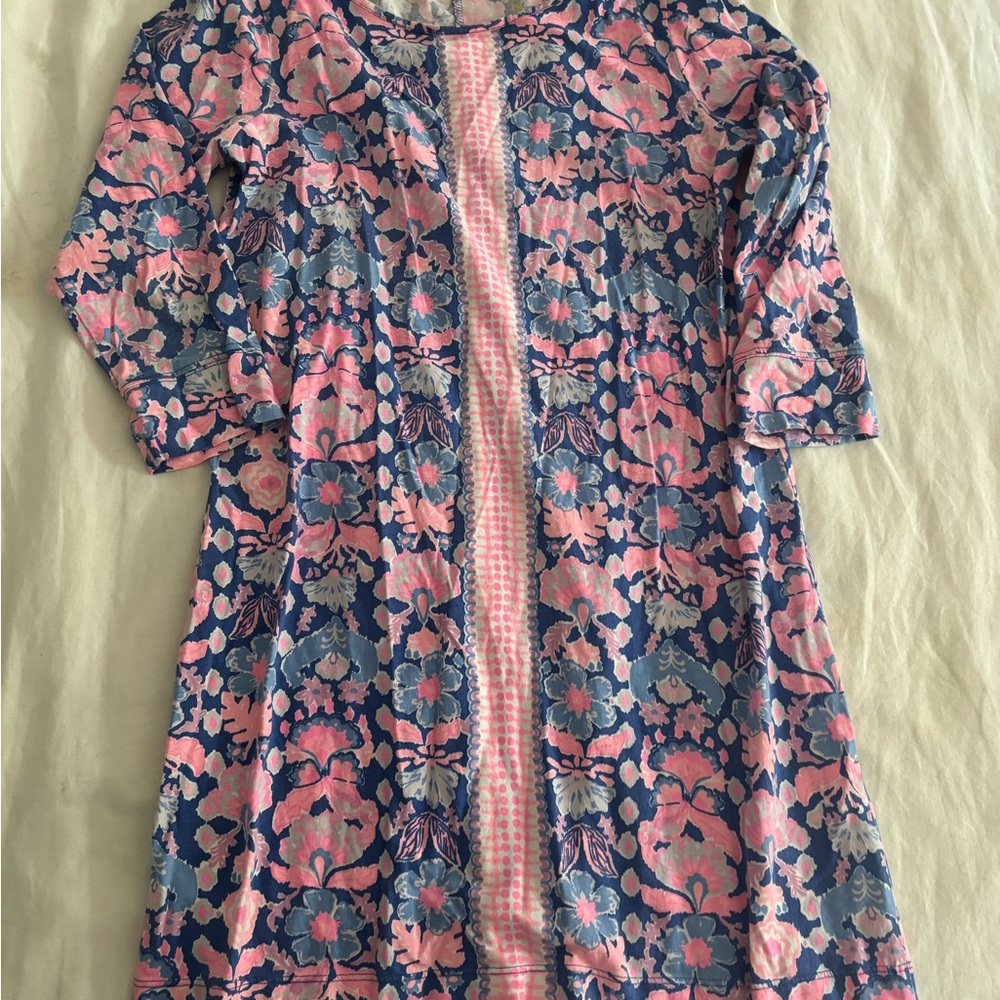 Lilly Pulitzer Pink and Blue Floral Pattern